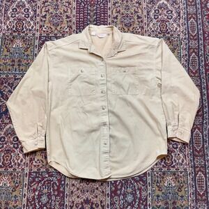 Gotcha Covered Mens Tan‎ Long Sleeve Button Up Shirt Made in USA Size L